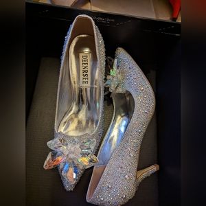 Crystal Cinderella wedding shoes